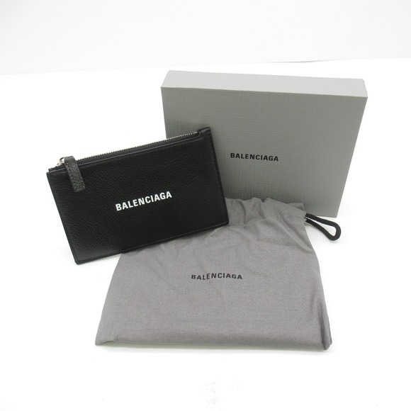 BALENCIAGA Card Case Accessories Leather Black - Picture 7 of 7